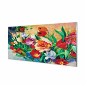 tulup.si Zidna obloga za kuhinju Cvetje 120x60 cm