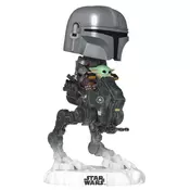 Figura Funko POP! Television: The Mandalorian - The Mandalorian with Grogu in Imperial Remnant AT-RT #837
