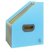 Kovčeg na preklop, 265x325 mm, PP, 12 pretinaca, EXACOMPTA PopNCo, cijan 55599E