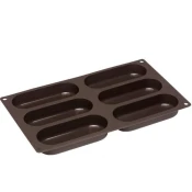 LURCH Flexiform za 6 žemljic za hot doge, 30 x 17,5 cm, rjave barve