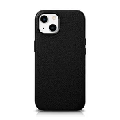iCARER iCarer Litchi Premium Leather Case usnjena torbica za iPhone 14 Plus z MagSafe, črna (WMI14220711-BK)