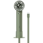 Baseus Flyer Turbine portable hand fan + USB-C cable (green)