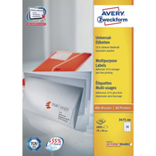 Avery-Zweckform Avery-Zweckform univerzalne etikete 3475-200 ( 70 mm x 36 mm ),bele, 4800 kosov, trajno le