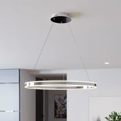 Lucande LED viseče svetilo Lyani, 80 cm, krom, z možnostjo zatemnitve - Dnevna soba/jedilnica - Sodobni - krom, bela satinirana - Kovina