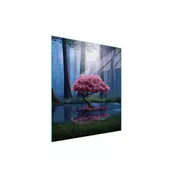 shumee STEKLENA REZALNA DESKA 45x52 DREVO