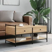 Stolic za kavu boja hrasta 99x50x50 cm konstruirano drvo