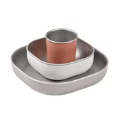 Beaba 3-djelni set za jedlo od nehrđajućeg čelika Terracotta