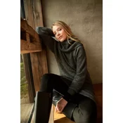 Marisse Graphite Turtleneck Sweater Dress