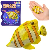 slomart LEAN TOYS GUMIJASTA ZLATNA RIBICA MOTIL - Realistična Figurica, 10,5 cm