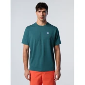 North Sails za moške. 692970 Majica z rokavi Basic Bollo zelena (L), Priložnostno, Bombaž, Kratek rokav