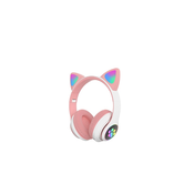 SLUSALICE CAT EAR STN-28 DJECIJE WIRELESS PINK+BIJELA