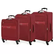 Jada Toys Komplet tekstilnih potovalnih kovčkov ROLL ROAD ROYCE Red, 55-66-76cm, 5019424