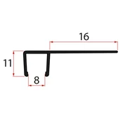 Komplet vertikalnih tesnil za steklo 8/8 mm, 2000 mm, črna - Polysan - 24 - 2000 - 8 - 14