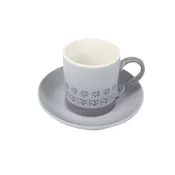PORCELAN SET ZA KAFU 130ml 6/1 (HAND/SIVA) RXG-N241079C