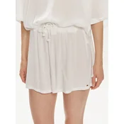 Tommy Hilfiger Kratke hlače iz tkanine UW0UW05332 Bela Relaxed Fit