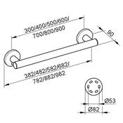 Keuco Ročaj Keuco Plan Care 982MM KROMIRAN 34901010900