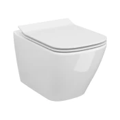 Cersanit S701-405-ECO - viseča WC školjka s sedežno desko CITY, keramika/bela