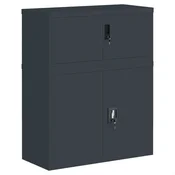 Vidaxl Arhivska omara antracitna 90x40x110 cm jeklo