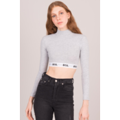 Short top BSL grey turtleneck