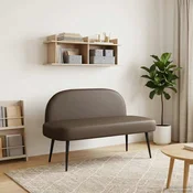 Oblikovana klupa s naslonjacem Siva 110 x 60 x 76 cm