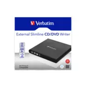 Verbatim Slimline CD/DVD DVD-RW Black optical disc drive