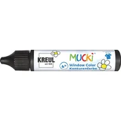 MUCKI kontur barva za steklo 29 ml - črna (barve za steklo)