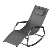 Songmics Gugalnik za počivanje 151x56x90 cm temno siva