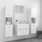 VIDAXL komplet kopalniškega pohištva (iverna plošča), bel