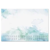 Podloga za pisalno mizo, 595x410 mm, triletni in tedenski koledar, SIGEL Akvarelno morje