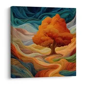 Slika pisano drevo življenja v naravi - 40x40