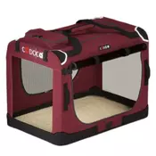 Transportna torba za pse in mačke ELI, 60x42x42cm, temno rdeča Cadoca