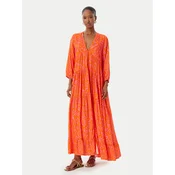 LOLA CASADEMUNT Poletna obleka LS2616079 Oranžna Relaxed Fit