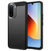 Techsuit Carbon Silicone maska za Xiaomi Redmi A7 Pro 4G – ČRNa