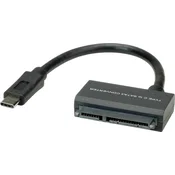 VALUE Value trdi diski/SSD adapter [1x moški konektor USB-C® - 1x kombiniran ženski konektor SATA\, 15 + 7 polov], (20416615)