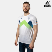 PEAK/Slovenija/moška navijaška majica za trening/bela