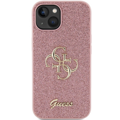 Guess GUHCP15SHG4SGP iPhone 15 6.1 pink hardcase Glitter Script Big 4G (GUHCP15SHG4SGP)