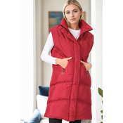 Z9743 DEWBERRY WOMENS VEST-BURGUNDY