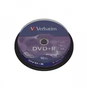 DVD+R medij  VERBATIM Matt Silver, 4.7 GB, 16 x, 10 kom, spindle