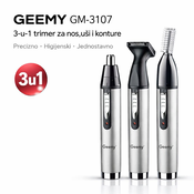 Geemy GM3107 3 u 1 trimer za licnu negu