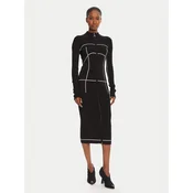 Patrizia Pepe Pletena obleka 8A1522 K265 FG09 Črna Regular Fit