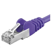 PREMIUMCORD Povezovalni kabel CAT6a S-FTP, RJ45-RJ45, AWG 26/7 0, 5m, vijolične barve
