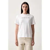 Calvin Klein Jeans Majica CLASSIC VARSITY roza / bela