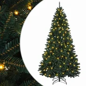 Vidaxl Umetno Zložljivo Božično Drevo 240 cm 600 LED Toplo bela PVC