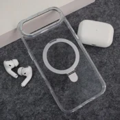 Maska Berlia Clear Bracket Magnetic za iPhone Air srebrna