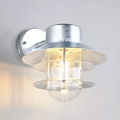Trio Lighting Zunanja stenska svetilka Ruvuuma v barvi cinka O 22 cm, usmerjena navzdol - cink, prozoren - Kovina