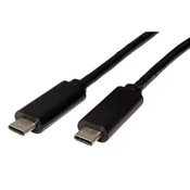 Kabel USB Red Fighter USB 3.1 Gen 2 - USB-C moški/moški, 0,5 m, črn