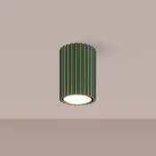 SOLLUX LIGHTING Stropna svetilka ALORA, olivno zelena, O 7 cm, kovina, GU10 - Dnevna soba/jedilnica - Aluminij