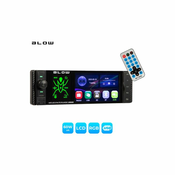 BLOW SPIDER avto radio, RDS, FM Radio, Bluetooth, 4x60W, zaslon na dotik, MirrorLink, RGB LED, telefoniranje, MP3/USB/microSD/AUX, daljinski upravljalnik, 1-DIN