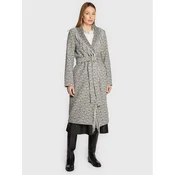 TWINSET Volneni plašč 222TT2290 Siva Regular Fit