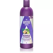 Aussie SOS Blonde & Hydrate vijoličen toniran šampon za blond lase 500 ml